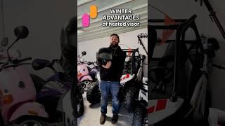 THIS is why heated visors are a MUST for winter riding! #pinkorange #powersports #winter #cold