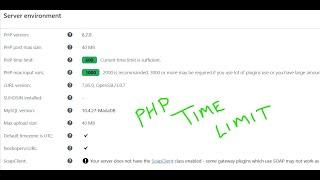 How to increase SET PHP Time Limit  - WordPress & php.ini File