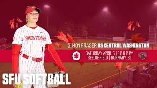 SFU Softball: Red Leafs vs Central Washington University - April 5th, 2025 - GAME 1 of 2