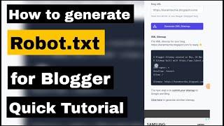 How to generate roblox txt file and add custom robot txt to blogger - Blogger Guide