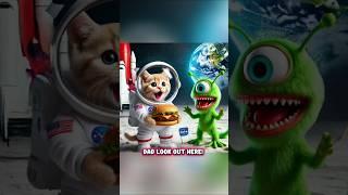 Astronaut Cat's Heart-Pounding Moon Mission!  #catstory #cat #catvideos #meow