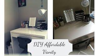 DIY Cheap Vanity Space ft. Ikea Micke Desk
