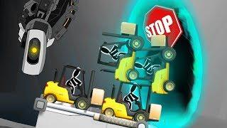 ПОРТАЛЬНАЯ ПРОБКА ► Bridge Constructor Portal Proficiency DLC |4| Прохождение