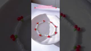 Making a cherry bead bracelet Jewelry Making Ideas  #smallbusiness #diy #bracelet #beads