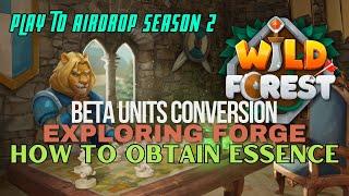 Wild Forest Beta Units Conversion and Forge and get Essence Guide