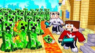 100 CREEPER vs. SICHERSTES HAUS?! (Minecraft)