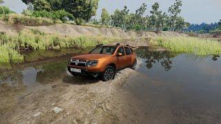 Новенький RENAULT DUSTER застрял в болоте.BeamNG.drive.