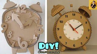 How to make diy cardboard clock. ||cardboard craft ||cardboard craft ideas.||ayanmazidcraft