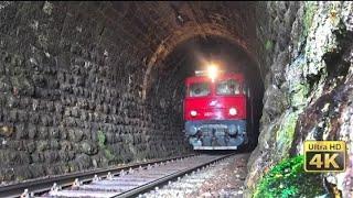 Old and rusty rail tunnels in Serbia - Trains in tunnels [4K]