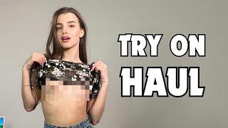 4K No Bra Trend: Transparent Clothes Haul with VixyLin| 2024