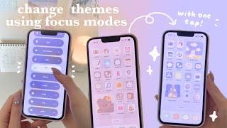 how to switch iPhone themes using focus modes | iOS 16 homescreen tutorial