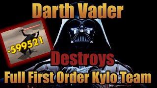 Darth Vader Blows up a Full FO Team! - SWGoH