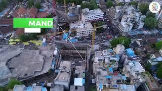 Sky View of Metro stations of Reach 04- Swargate to Civil Court Metro Station