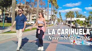 La Carihuela Torremolinos November 22, 2024 Beach Promenade Walk Malaga Spain [4K]