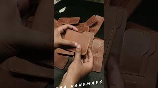. #HandmadeWallet | Leather Craft Masterpiece #HandmadeWallet #ContrastDesign #DIY #leathercraft
