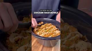 Macro-Friendly, High Protein Chicken Taco Bowls #shorts