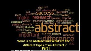 What is an Abstract? types of abstract, Importance of abstract. 5Minutes Information Channel Ep # 41