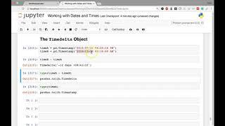 [17] Working with Dates and Times -The pandas Timedelta Object