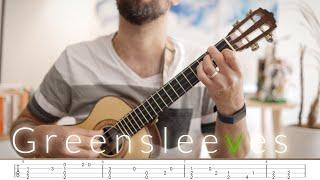 Greensleeves - Traditional | Ukulele Fingerstyle TAB | Grade 2 | Low G, Baritone, High G