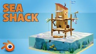 Sea Shack | beginners tutorial | blender 2 8