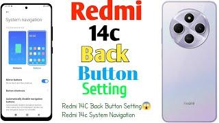 How To Redmi 14C Back Button SettingRedmi 14c System Navigation(Uzzol Technology)