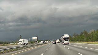 Driving Thru Scary Thunderstorms Possible Tornado In Southern Georgia Interstate 75