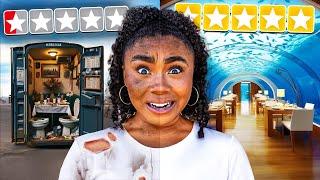 SURVIVING 1 STAR vs 5 STAR REVIEW RESTAURANTS!!