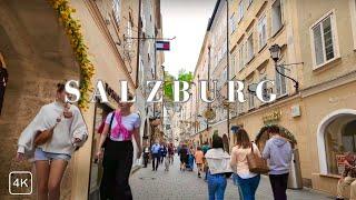 Salzburg Austria Street Walk  | Walking Tour in 4K