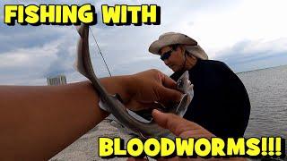 Fishing the "T-JETTY" in ATLANTIC CITY w/ EXPENSIVE BLOODWORMS...!