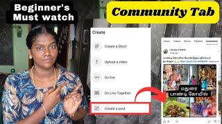 Create Post In Community Tab || Beginner Youtuber's Must Watch || தமிழில்