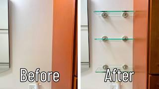 I Installed Bathroom Glass Shelves - DIY Retirement Vlog #4