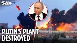 Putin humiliated as Russian war facility EXPLODES in Ukrainian drone strike