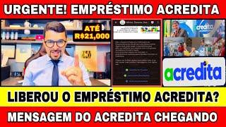 AGORA LIBEROU O ACREDITA, EMPRÉSTIMO PARA QUEM É DO BOLSA FAMÍLIA? MENSAGEM ESTÁ SE DO ENVIADA! VEJA