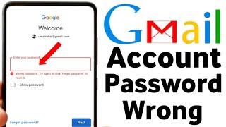 wrong password try again or click forgot password to reset it || how to recover gmail account