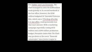 The Flash lost 200 Million Dollars!