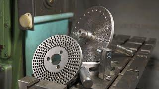 Dividing device and fixation for the TV-7M lathe spindle, self-made dividing disk