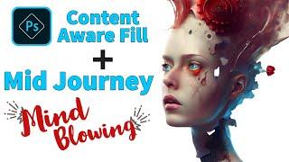 Mid Journey and Photoshop Content Aware Fill! - Expand Your AI Art!