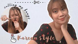 CUTTING MY OWN BANGS!! | JOWINEE (Philippines)