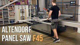 Workshop panel saw Altendorf F45 Setup, walkthrough, features, performance | 2021