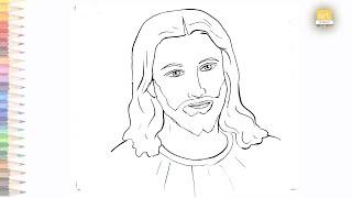 Jesus face drawing easy | How to draw Jesus Christ face