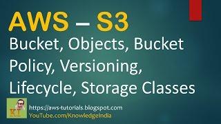 AWS S3 - Bucket, Objects, Versioning, Bucket Policy, LifeCycle, Storage Classes (DEMO)