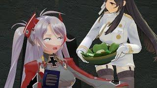 Atago makes a Salad for Prinz Eugen | Azur Lane Animation