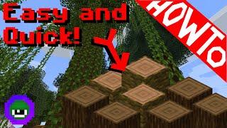 Minecraft: How to Make Giant Trees for Lots of Logs - Tutorial