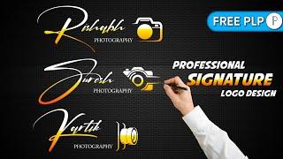 how to make professional Photography signature logo Using Mobile | ( Free PLP File )