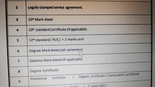 Documents for Infosys joining during Virtual training 2021| Virtual onboarding 2021 trainee document