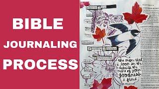 Bible Journaling Process | Illustrated Faith the Art of Noticing | Mixed Media Bible Journaling