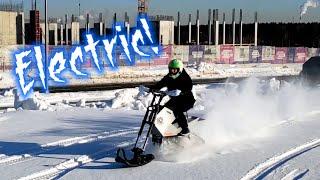 Testing Electric Snowbike prototype at Skoltech