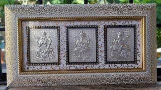 silver lakshmi ganesha saraswathi photo frame ‍️ #shorts #youtubeshorts #trending #reels #foryou