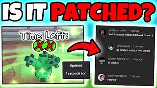 INFINITE SPRINKLER GLITCH Just Got PATCHED? (Grow A Garden)