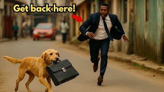 MYSTERIOUS DOG SNATCHES BILLIONAIRE'S BAG ON THE STREET..... WHEN HE FOLLOWED IT HOME WHAT HE SAW...